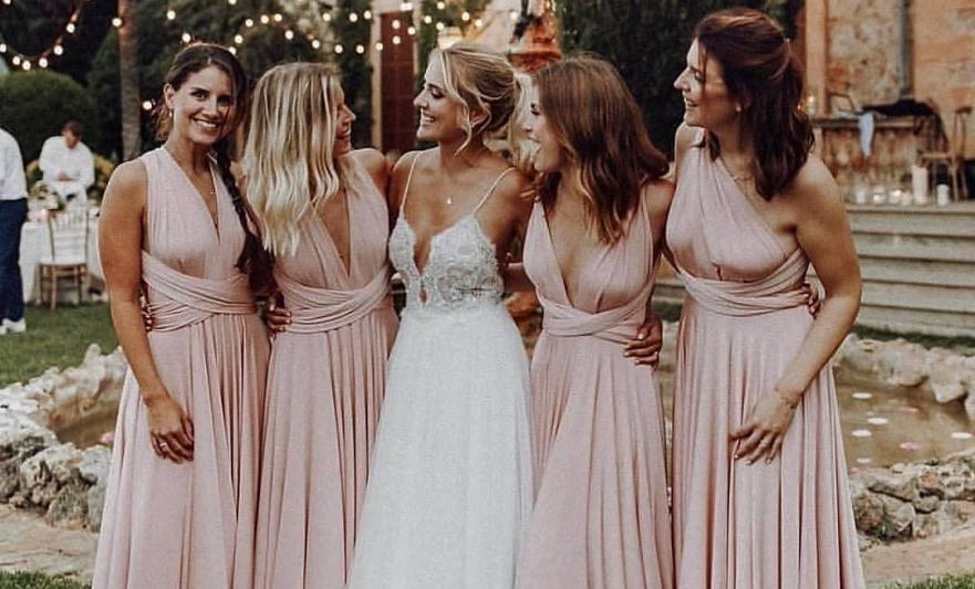 wearing pink to wedding